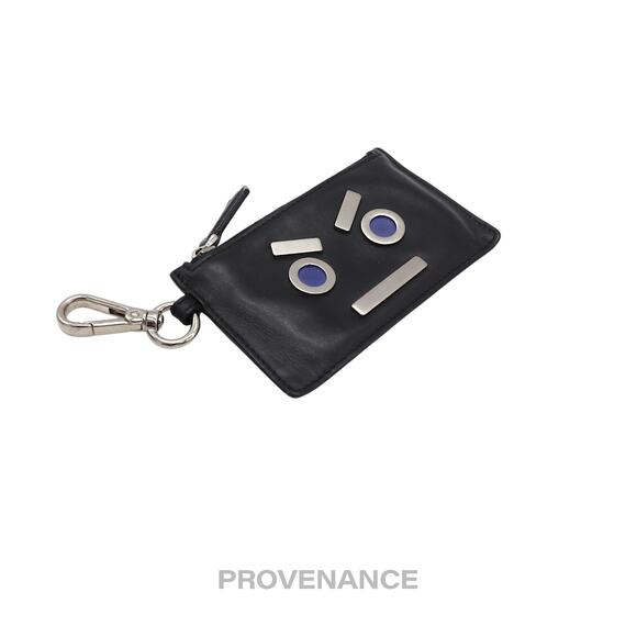 🔴 Fendi Face Key Pouch Cles - Black Leather - Picture 5 of 13